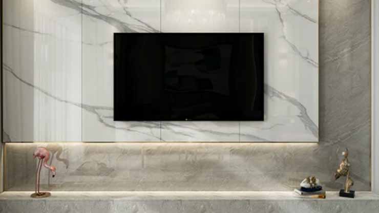 statuario tv wall tiles