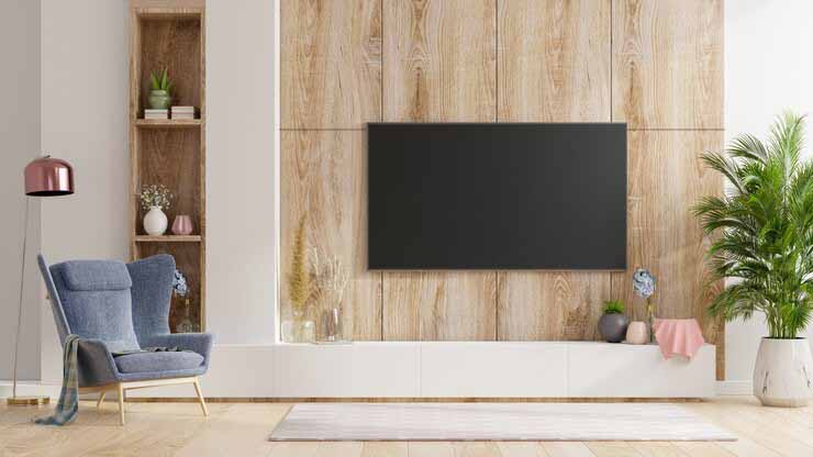 wood tv wall tiles